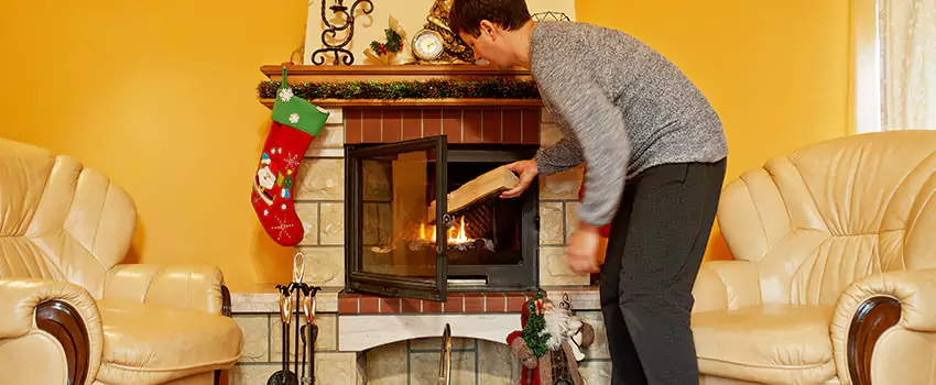 Rusted Metal Fireplace Restoration in Des Moines, Iowa